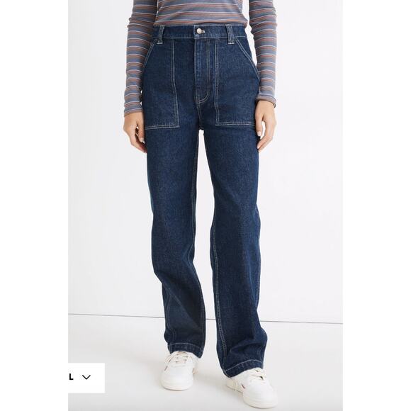 Madewell Dark Wash Workwear Collection Relaxed Surplus Jeans Size 24 - Picture 1 of 13